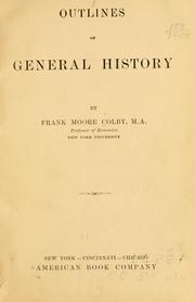 Cover of: Outlines of general history