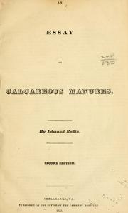 An essay on calcareous manures by Ruffin, Edmund