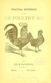 Cover of: Practical experience with poultry by George M. Davenport