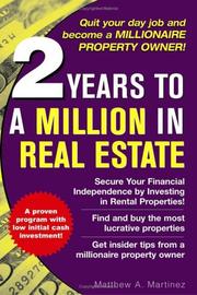 Cover of: 2 Years to a Million in Real Estate