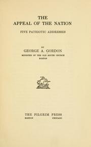 Cover of: The appeal of the nation: five patriotic addresses