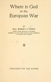 Cover of: Where is God in the European war