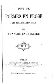 Cover of: Petits Poemes en Prose by Charles Baudelaire
