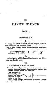 Cover of: The Elements of Euclid, books i-vi; xi. 1-21; xii. 1,2; ed. by H.J. Hose