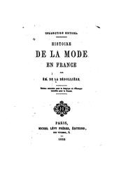 Cover of: Histoire de la mode en France