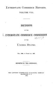 Cover of: Interstate Commerce Commission Reports