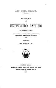 Cover of: Acuerdos del extinguido Cabildo de Buenos Aires