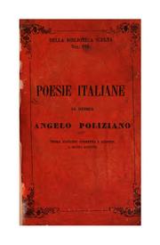 Cover of: Poesie italiane di Messer Angelo Poliziano