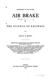 Supplement to the Volume Air Brake of the Science of Railways Marshall Monroe Kirkman
