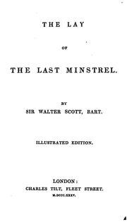Cover of: The lay of the last minstrel. Illustr. ed