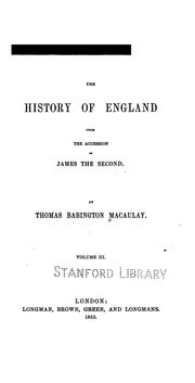 Cover of: The History of England from the Accession of James II. by Thomas Babington Macaulay
