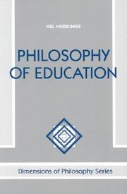 Cover of: Philosophy of education