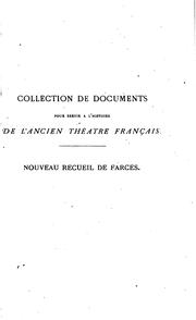 Cover of: Nouveau recueil de farces françaises des XVe & XVIe siècles