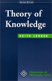 Cover of: Theory of knowledge by Lehrer, Keith.