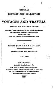 Cover of: A General History and Collection of Voyages and Travels
