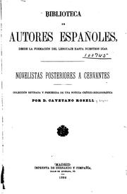 Cover of: Novelistas posteriores a Cervantes