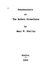 Cover of: Frankenstein, Or, The Modern Prometheus by Mary Wollstonecraft Shelley