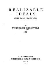 Cover of: Realizable Ideals: (the Earl Lectures)