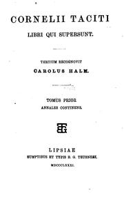 Cover of: Libri qui supersunt by P. Cornelius Tacitus