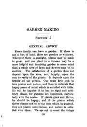 Cover of: Garden-making: Suggestions for the Utilizing of Home Grounds