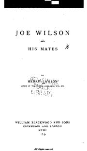 Cover of: Joe Wilson and His Mates