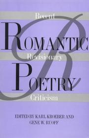 Cover of: Romantic poetry: recent revisionary criticism