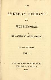 Cover of: American mechanic and working-man