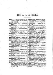 Cover of: The "A. L. A." Index: An Index to General Literature, Biographical ...