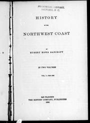 Cover of: History of the northwest coast