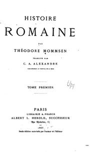 Cover of: Histoire romaine