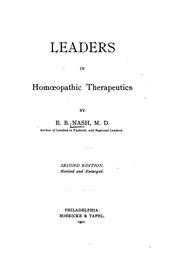 Leaders in homoeopathic therapeutics by Eugene Beauharnais Nash