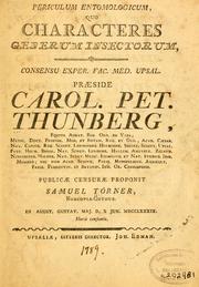 Cover of: Periculum entomologicum by Carl Peter Thunberg