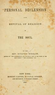 Cover of: Personal declension and revival of religion in the soul