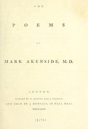 Poems by Mark Akenside