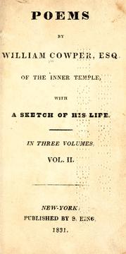 Cover of: Poems by William Cowper