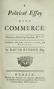 Cover of: A political essay upon commerce. by Jean François Melon