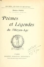 Cover of: Poèmes et légendes du moyen-âge.