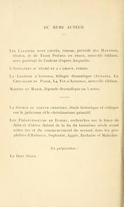 Cover of: Poésies.: La comédie des amours, Le délassement du guerrier, pièces anciennes.
