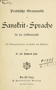 Cover of: Praktische Grammatik der Sanskrit-Sprache für den Selbstunterricht.