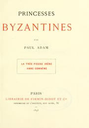 Princesses byzantines by Paul Adam