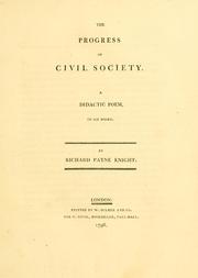Cover of: The progress of civil society: a didactic poem, in six books