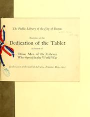 The Public Library of the City of Boston by Boston Public Library Employees Benefit Association.