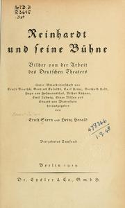 Cover of: Reinhardt und seine Bühne: Bilder von der Arbeit des Deutschen Theaters
