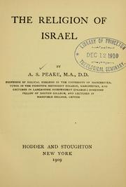 Cover of: The religion of Israel by Peake, Arthur S.