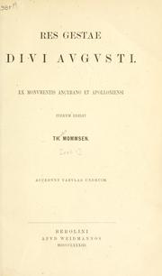 Cover of: Res Gestae: ex Monumentis Ancyrano et Apolloniensi
