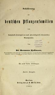 Cover of: Schilderung der deutschen Pflanzenfamilien by Hermann Hoffmann