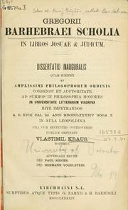 Cover of: Scholia in libros Josuae [and] Judicum ...