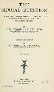 Sexuelle Frage by Auguste Forel, Charles Frederic Marshall