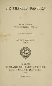 Cover of: Sir Charles Danvers