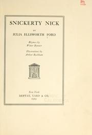 Cover of: Snickerty Nick by Julia Ellsworth Shaw Ford